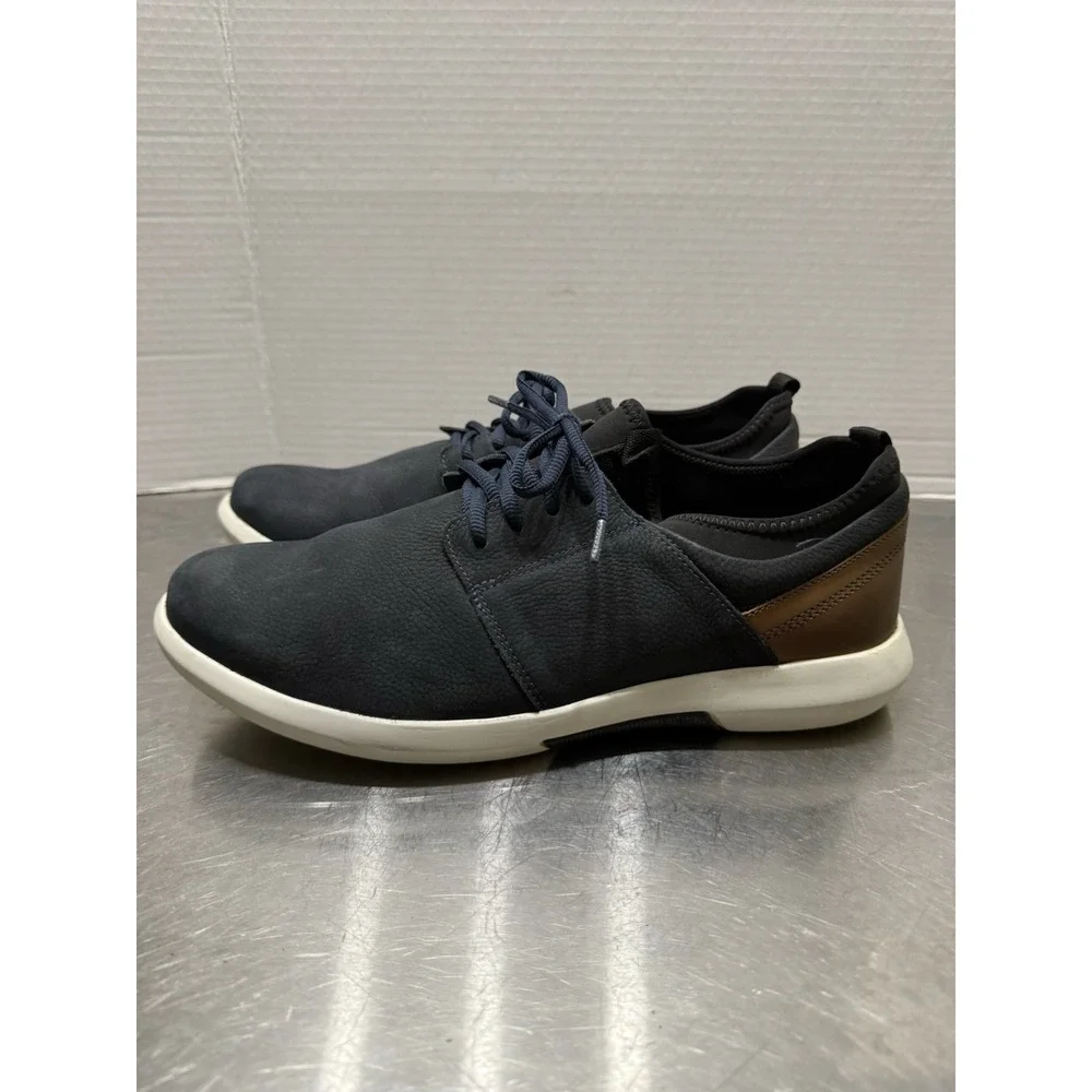 Johnston & Murphy Men's Size 9 M Navy Blue Leather Casual Lace Up Comfort Shoe